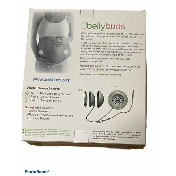 NIB BELLY BUDS SPEAKERS PLAY MUSIC and VOICES to - Picture 2 of 4